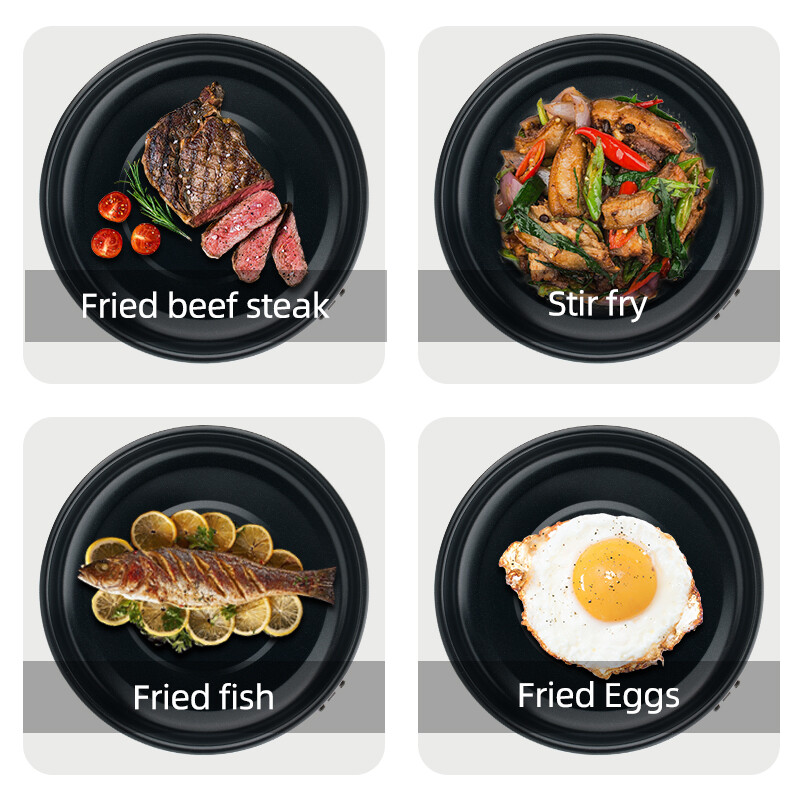 Tiartisan Titanium Ultralight незалепващ тиган за пържене със свалящи се сгъваеми дръжки Преносима чиния за пикник на открито, къмпинг, готварски съдове