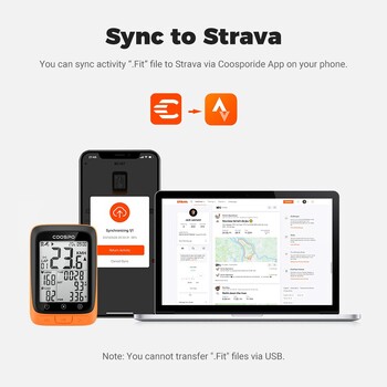 COOSPO BC26/BC107 Υπολογιστής ποδηλάτου GPS ασύρματο ποδήλατο οδόμετρο ποδηλασίας Ταχύμετρο 2,4\