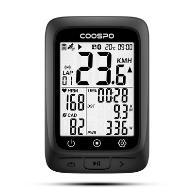 COOSPO BC26/BC107 Računalo za bicikle GPS Bežični biciklistički odometar Brzinomjer 2.4" FSTN Bluetooth5.0 ANT+ Vodootporan GPS BDS