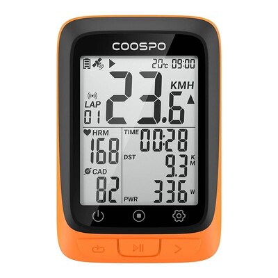 COOSPO BC26/BC107 Računalo za bicikle GPS Bežični biciklistički odometar Brzinomjer 2.4" FSTN Bluetooth5.0 ANT+ Vodootporan GPS BDS