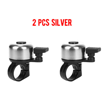 2gab Maza velosipēda zvana alumīnija sakausējuma velosipēda drošības brīdinājuma trauksmes signāla riteņbraukšanas stūres zvana gredzens velosipēda skaņas signāla riteņbraukšanas piederums