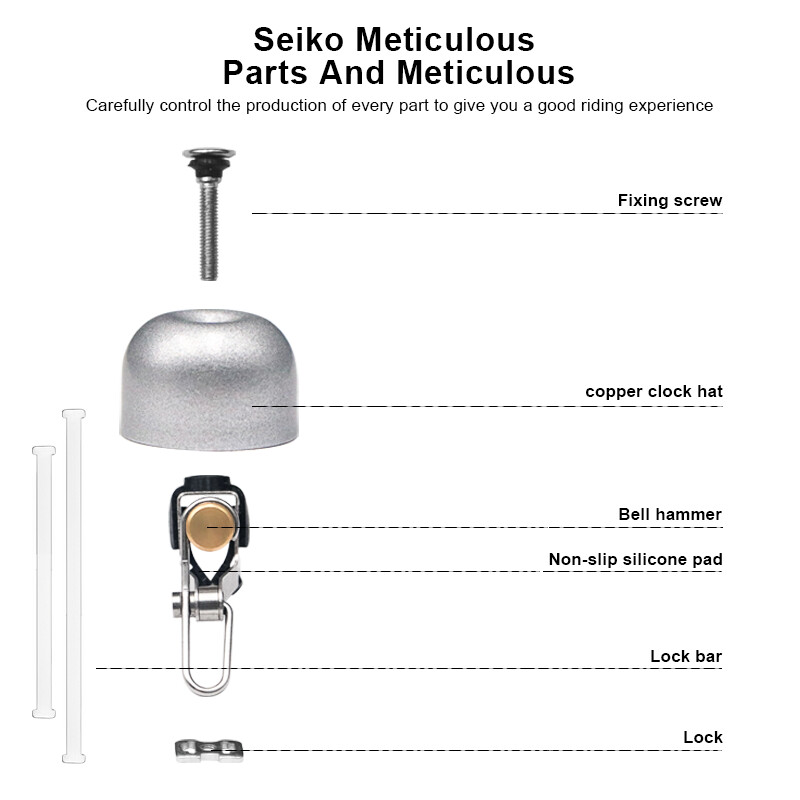 Retro klasiskais velosipēda zvans, dzidrs, skaļš skaņa, tērauda vara MTB kalnu velosipēda stūres gredzens, skaņas signāls, drošības velosipēda brīdinājuma signāls