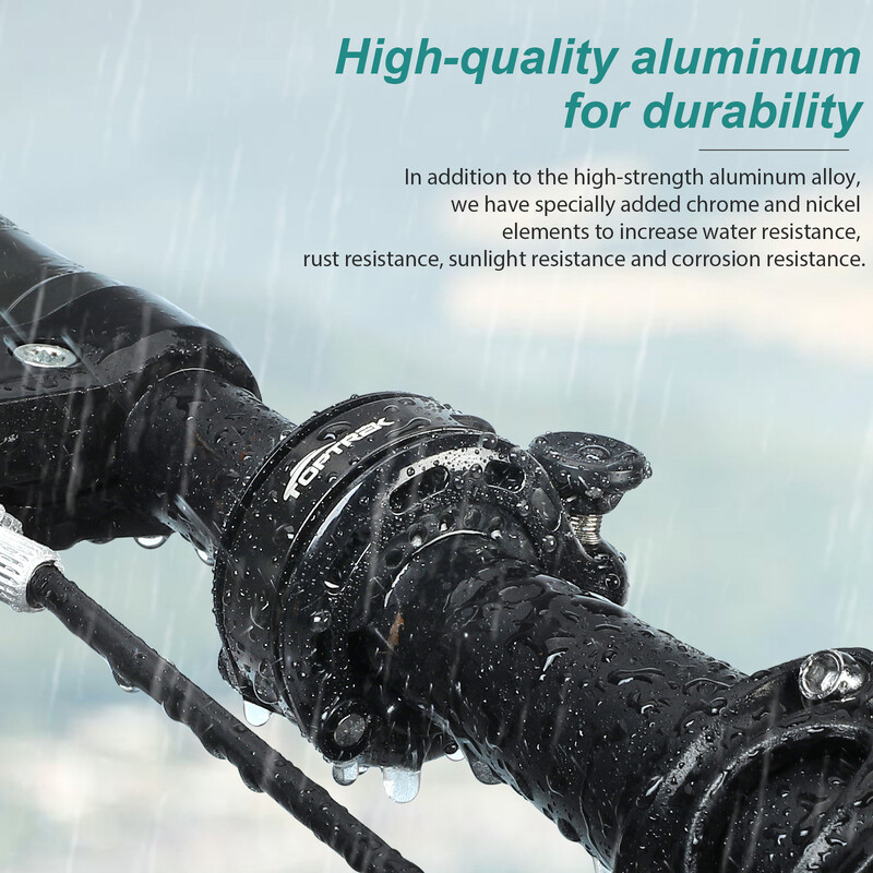 JAUNS Velosipēda zvana gredzens, nerūsējošais MTB riteņbraukšanas skaņas signāls, stūres skaņas signāls, kas paredzēts velosipēdu drošības velosipēda piederumiem 2024