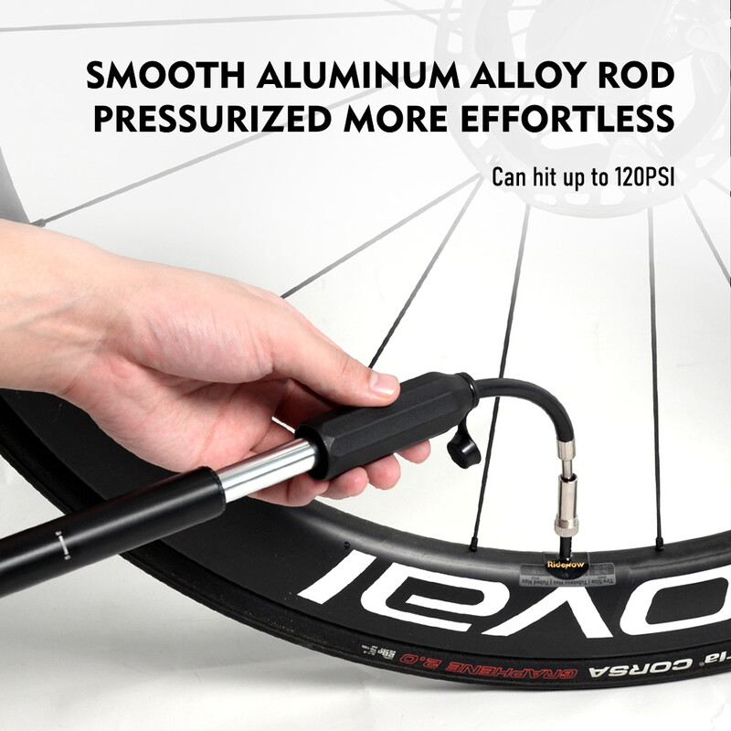 ThinkRider 120Psi mini velosipēdu sūknis alumīnija sakausējuma velosipēda rokas gaisa sūknis riepu piepūtējs Schrader Presta Valve MTB šosejas riteņbraukšanas sūknis