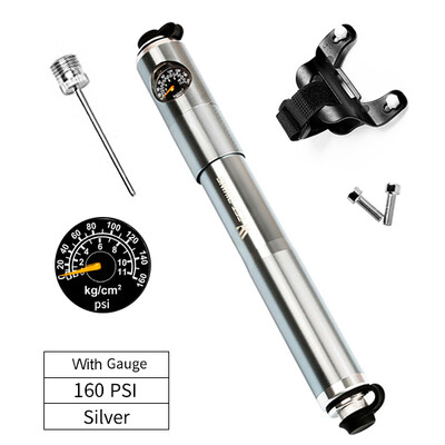 WEST BIKING Pumpa za bicikle s mjeračem Prijenosni okvir Pumpa za bicikle Schrader i Presta ventil 160psi Pumpa za gume za cestovne brdske bicikle