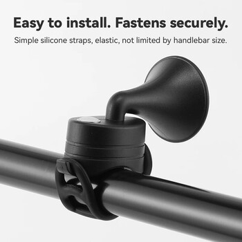 Велосипеден електронен клаксон E-Bike Horn 120dB силен предупредителен звук USB акумулаторен IPX4 водоустойчив скутер шосеен планински велосипед звънец