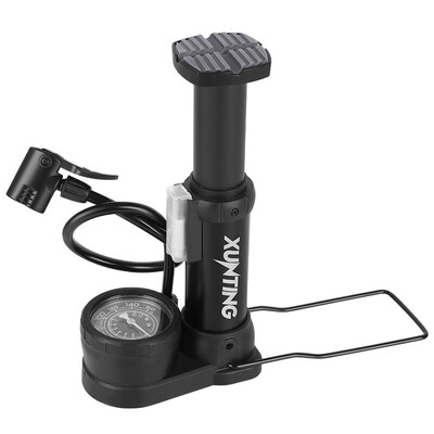 Xunting Bike Foot Mini Pump 140PSI velosipēda riepas Presta&Schrader Valve grīdas sūknis šosejas velosipēda MTB spiediena mērītāja piederumiem