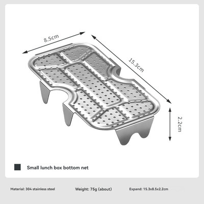 CAMPINGMOON āra kempings alumīnija pusdienu kastes apakšējais tīkls piknikam, sabiezināts nerūsējošā tērauda tvaicēšanas tīkls ar augstu tvaicēšanas loksni
