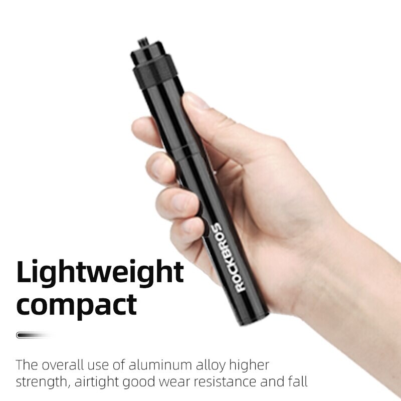 ROCKBROS pārnēsājamais velosipēda sūknis, alumīnija sakausējums, 260PSI gaisa piepūšanas sūknis AV FV motocikla lodīšu MTB šosejas riteņbraukšanas riepu velosipēda sūknis