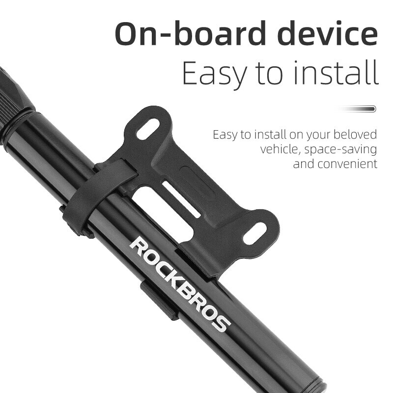ROCKBROS pārnēsājamais velosipēda sūknis, alumīnija sakausējums, 260PSI gaisa piepūšanas sūknis AV FV motocikla lodīšu MTB šosejas riteņbraukšanas riepu velosipēda sūknis