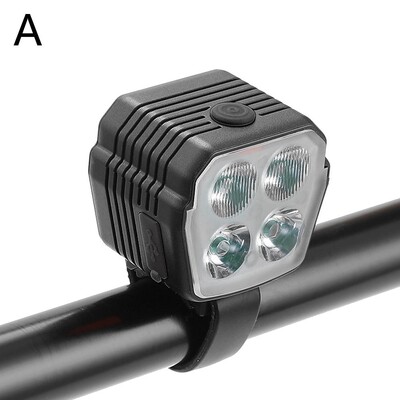 Велосипедни клаксонни светлини 120dB USB зареждане Велосипеден фар 2 в 1 Велосипеден фар 4LED 3 режима за аксесоар за планински велосипед на открито