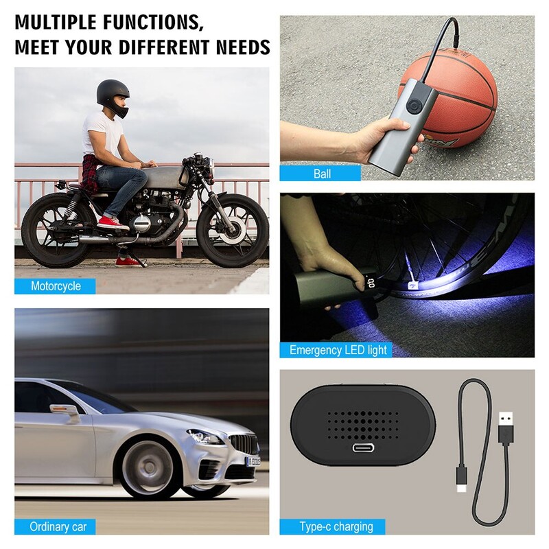 CYCPLUS A8 Zračni kompresor Električna pumpa za bicikle za automobil Pumpa za napuhavanje Visokotlačni dodaci za bicikle za Mtb motociklističke gume