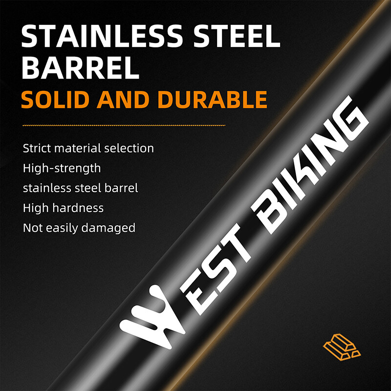 WEST BIKING Велосипедна помпа 160PSI Въздушна помпа под налягане с манометър Schrader/Presta/Dunlop Valve Inflator Househood Bike Ball Pump Tool Tool