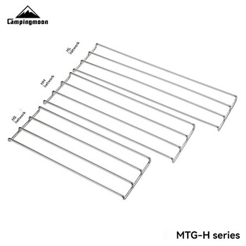CAMPINGMOON Пътуване на открито Къмпинг Неръждаема стомана Голяма, средна и малка H серия Огнена нагревателна мрежа за грил