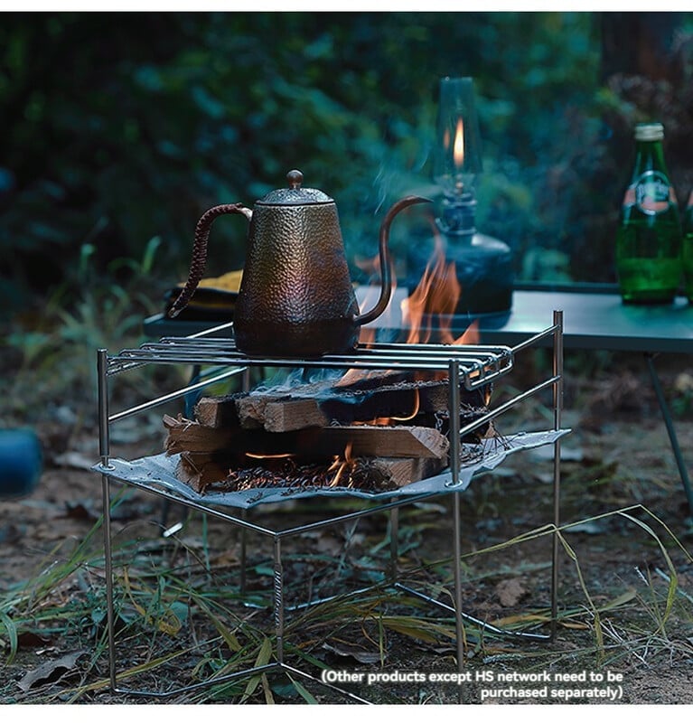 CAMPINGMOON āra ceļojumu kempings no nerūsējošā tērauda liela, vidēja un maza H sērijas ugunskura apsildes grila tīkls