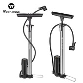 WEST BIKING 160PSI Podna pumpa za bicikle Manometar za napuhavanje zraka Dodaci za biciklizam Presta Schrader MTB Pumpa za cestovne bicikle