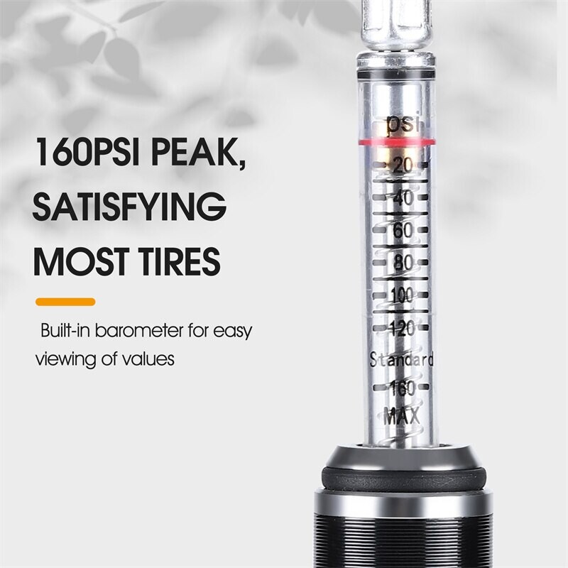 WEST BIKING Pumpa za bicikle s manometrom 160PSI Cestovna MTB biciklistička pumpa Presta Schrader crijevo Dodaci za napuhavanje zraka u gumama