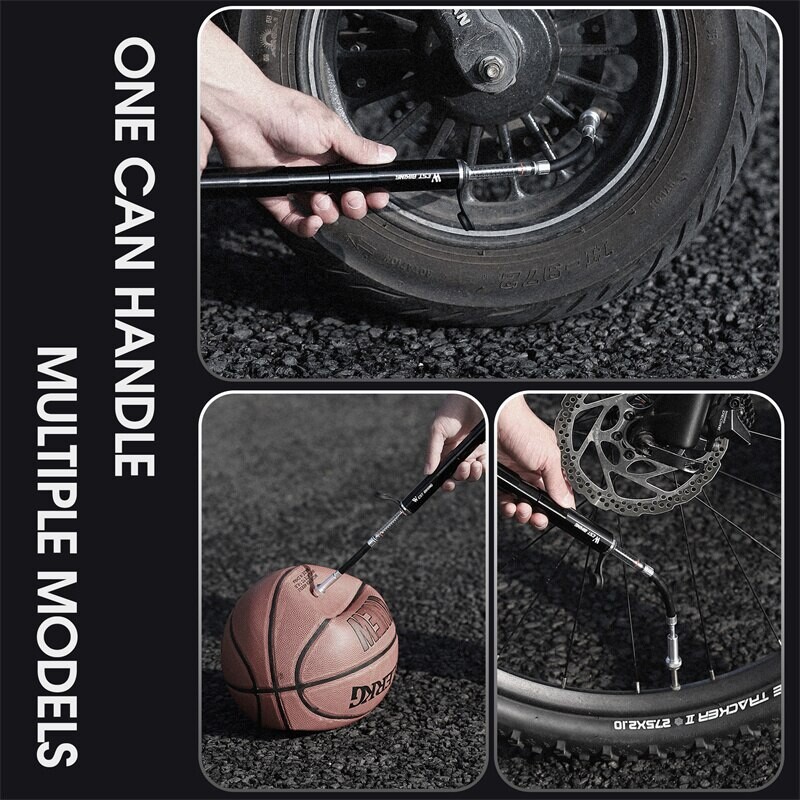 WEST BIKING Pumpa za bicikle s manometrom 160PSI Cestovna MTB biciklistička pumpa Presta Schrader crijevo Dodaci za napuhavanje zraka u gumama