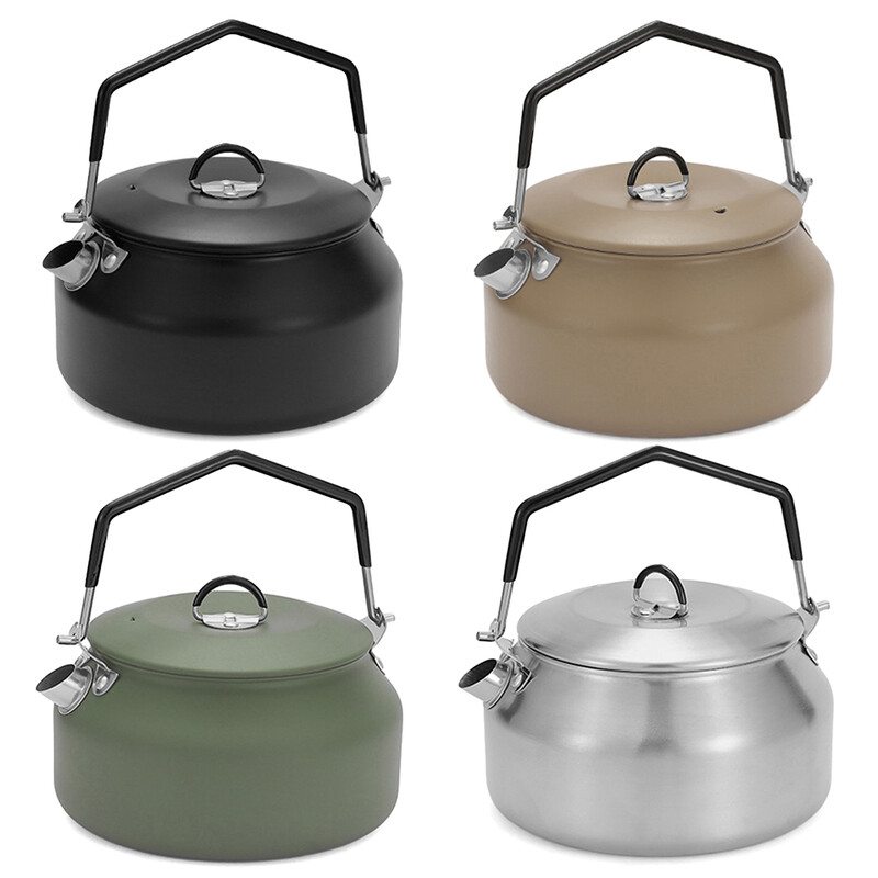 1L чайник от неръждаема стомана 304 Външен преносим чайник за вода с голям капацитет Прибори за варене Оборудване за къмпинг Чайник за кафе