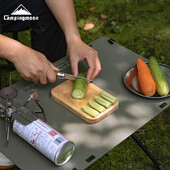 CAMPINGMOON Mini Fruit Camping Plank Pikniks Pārnēsājams bērzs Nekrāsots Divpusējs āra griešanas dēlis Dārzeņu dēlis