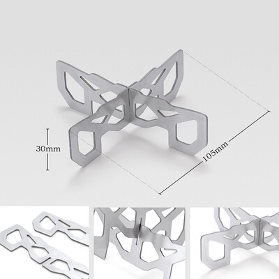Stalak za mini štednjak od nehrđajućeg čelika Križni stalak za kampiranje na otvorenom Stalak za postolje za alkoholni štednjak Nosač baze gorionika