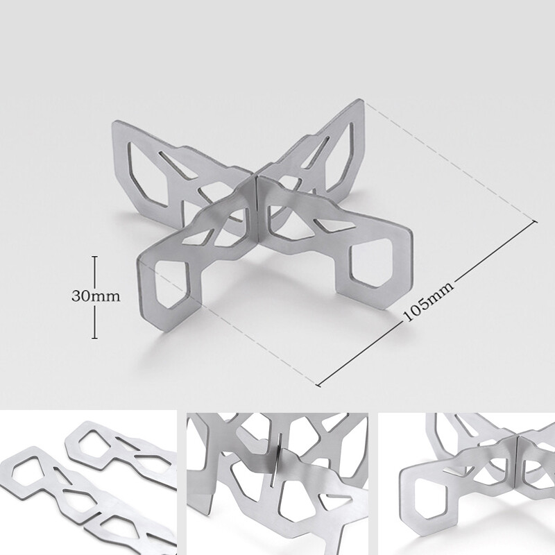 Stalak za mini štednjak od nehrđajućeg čelika Križni stalak za kampiranje na otvorenom Stalak za postolje za alkoholni štednjak Nosač baze gorionika