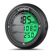 Lixada Žičani brzinomjer za bicikle Vodootporan biciklističko računalo okruglog oblika Pozadinsko osvjetljenje zaslona Ciklus Odometar Biciklistička oprema
