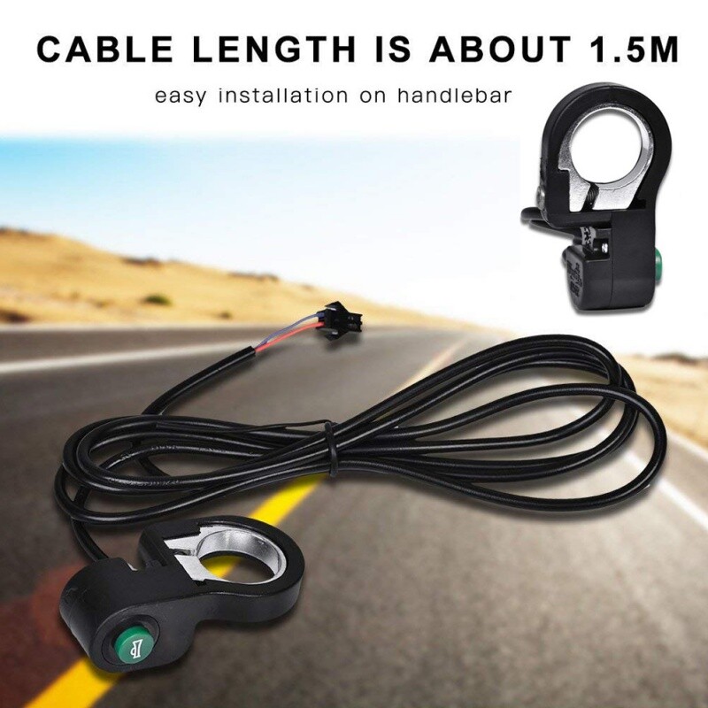 Електрически велосипеден клаксон 1.5M кабел Бутон за превключване Мотоциклет Скутер Велосипед Клаксон Сигнален бутон за превключване Аксесоари за велосипеди
