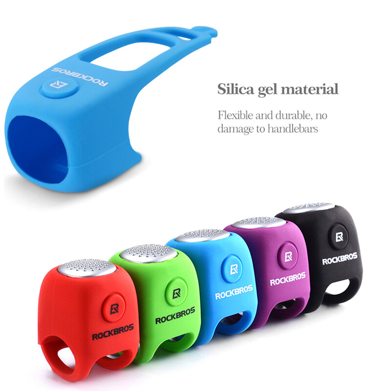 ROCKBROS Electric Cycle Bells Horn Rainproof MTB Bicycle Handlebar Bell Звънец със силикагел Shell Ring Saving Bell Аксесоар за велосипед