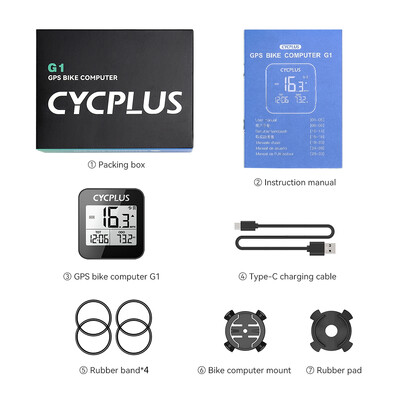NOVO CYCPLUS G1 Biciklistički GPS Računalo za bicikle Dodaci za bicikle Brzinomjer LED IPX6 Vodootporni mjerač kilometara Bežična štoperica