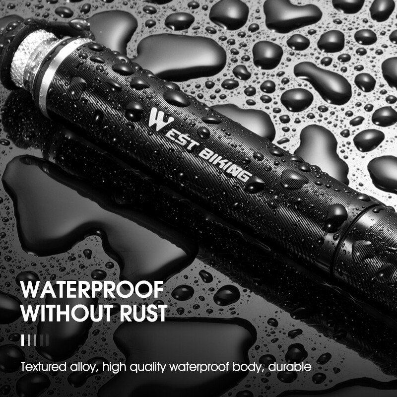 WEST BIKING 160PSI velosipēda sūknis augstspiediena šļūtene MTB šosejas velosipēda riepu piepūtējs Schrader Presta Valve Ball pārnēsājams mini sūknis