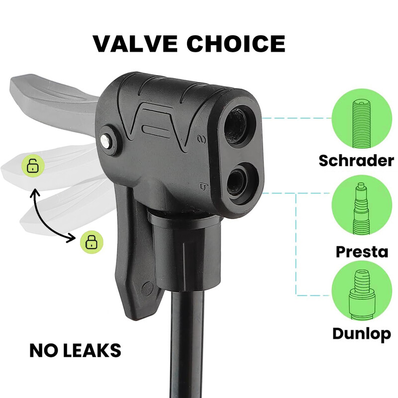 160 PSI Подова помпа за спортна топка с високо налягане с манометър: Помпа за велосипедни гуми - Въздушни помпи с клапан Presta и Schrader - Надувател