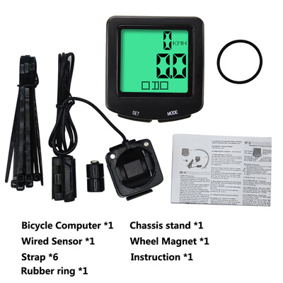 1PC Biciklističko računalo LCD Digitalni biciklistički odometar Brzinomjer Senzori Višenamjensko računalo Dodaci za bicikle Otporan na vodu