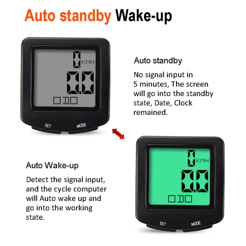 1PC Biciklističko računalo LCD Digitalni biciklistički odometar Brzinomjer Senzori Višenamjensko računalo Dodaci za bicikle Otporan na vodu