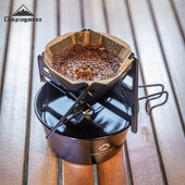 Фуния за кафе CAMPINGMOON, сгъваема преносима фуния за къмпинг на открито от неръждаема стомана с титаниево покритие, филтрираща поставка за ръчно приготвено кафе