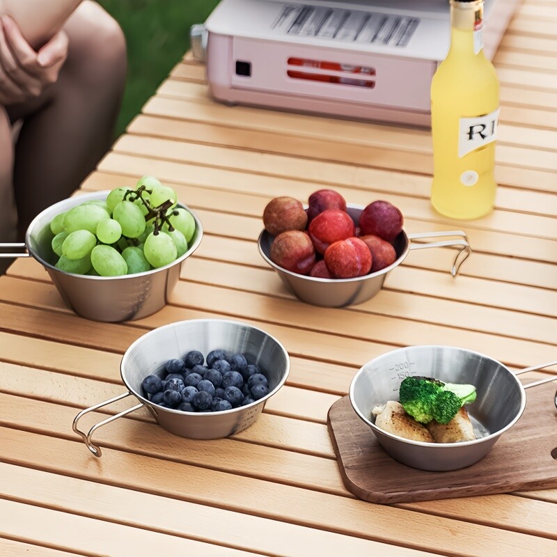 304 Nerūsējošā tērauda bļoda pretpiedeguma zupas bļoda liela ietilpība salātu trauks daudzfunkcionāls nometnes virtuves trauki pārnēsājams ceļojumu aprīkojums