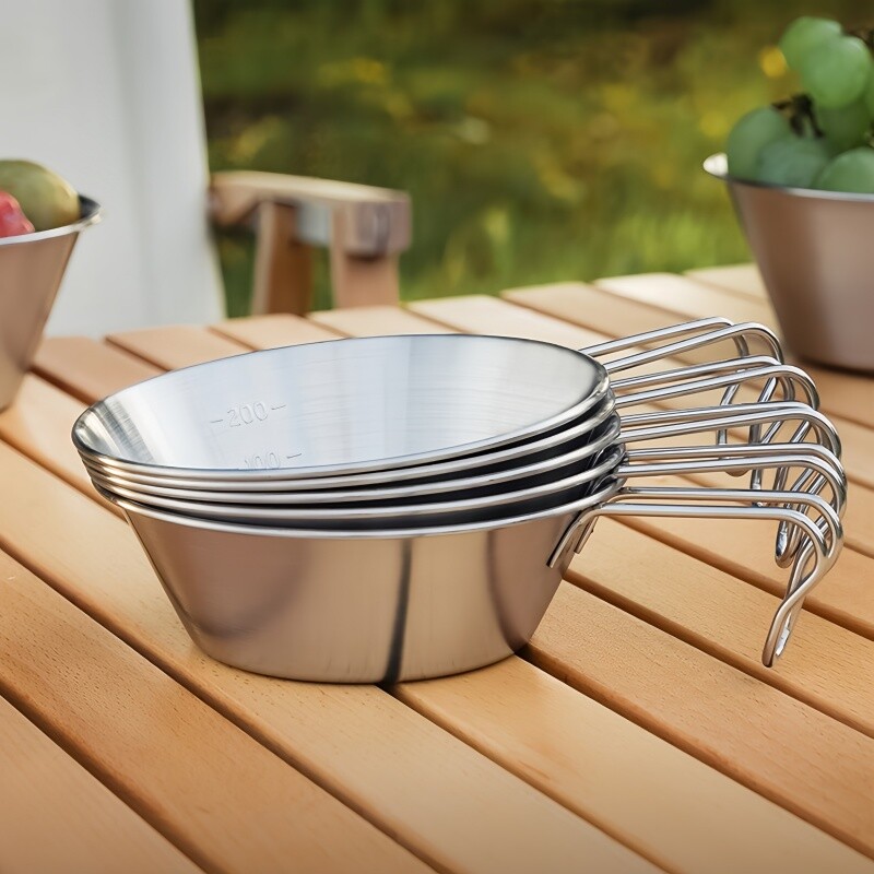 304 Nerūsējošā tērauda bļoda pretpiedeguma zupas bļoda liela ietilpība salātu trauks daudzfunkcionāls nometnes virtuves trauki pārnēsājams ceļojumu aprīkojums