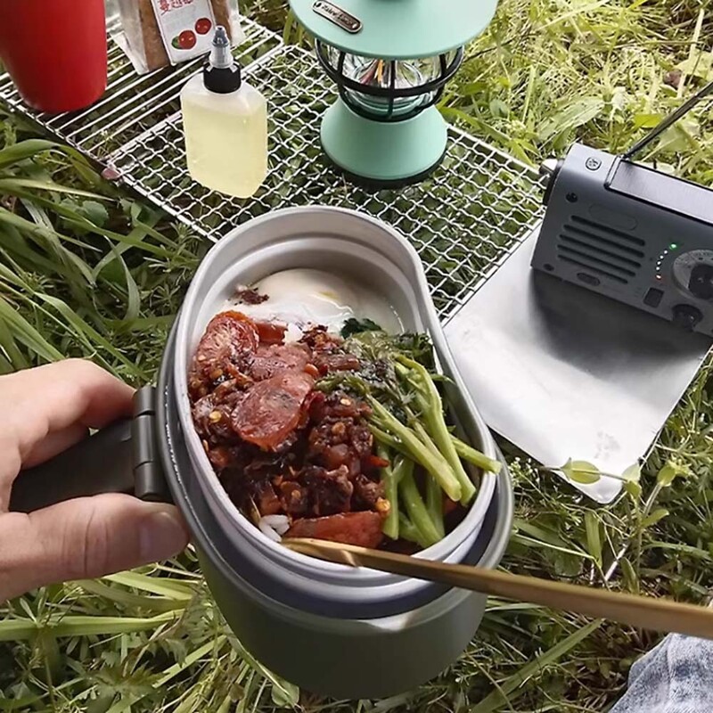 TARKA cutie de prânz pentru camping, cantină pentru armată, oală pentru picnic, călătorie, ceașcă cu apă, castron, set de vase de gătit în aer liber, consumabile pentru camping