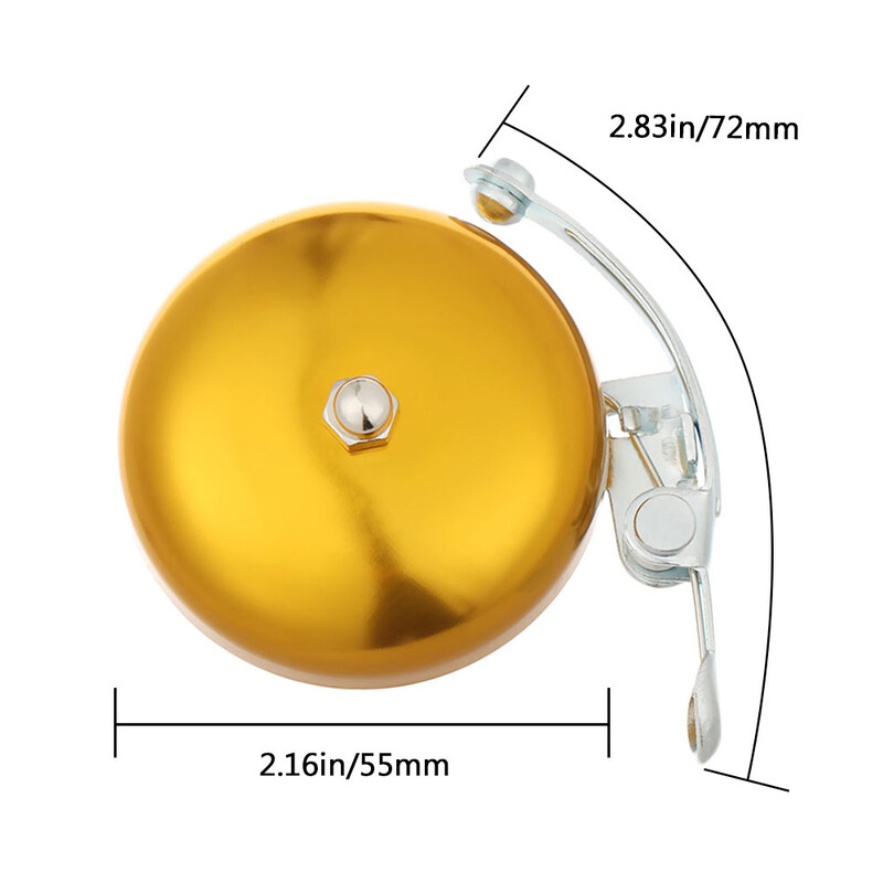 Klasisks Alufer velosipēda zvans velosipēda brīdinājuma signāltaures misiņa piederums zelta sudraba
