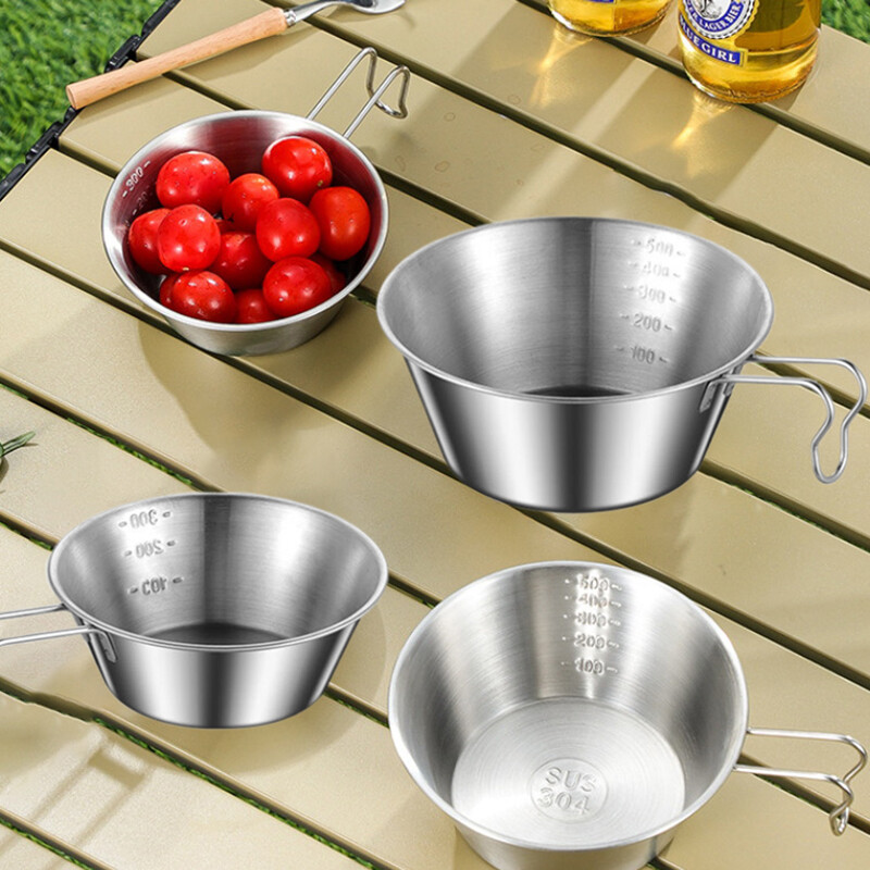300/500 ml Sierra Cup āra nerūsējošā tērauda Sierra kafijas tase piknika galda piederumi Pārnēsājami bārbekjū pārgājieni kempinga tējas tase