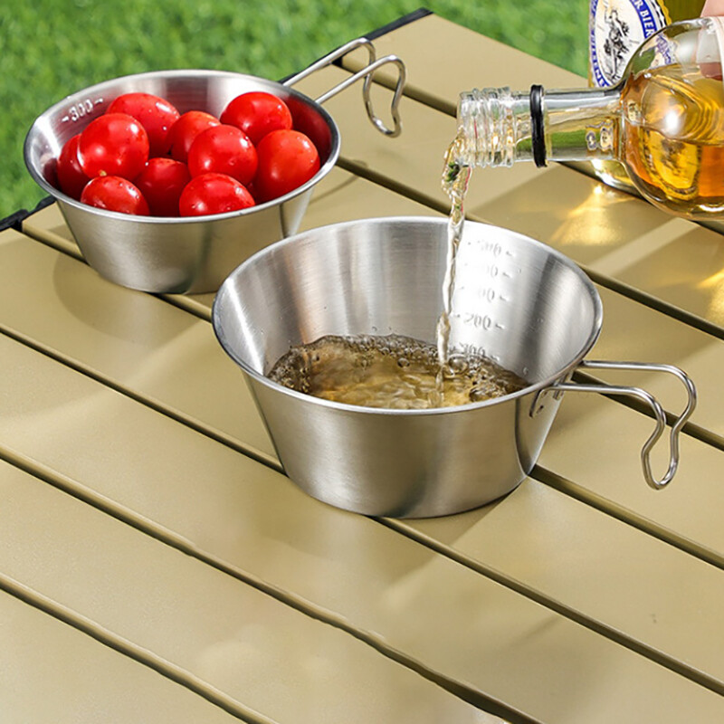 300/500 ml Sierra Cup āra nerūsējošā tērauda Sierra kafijas tase piknika galda piederumi Pārnēsājami bārbekjū pārgājieni kempinga tējas tase