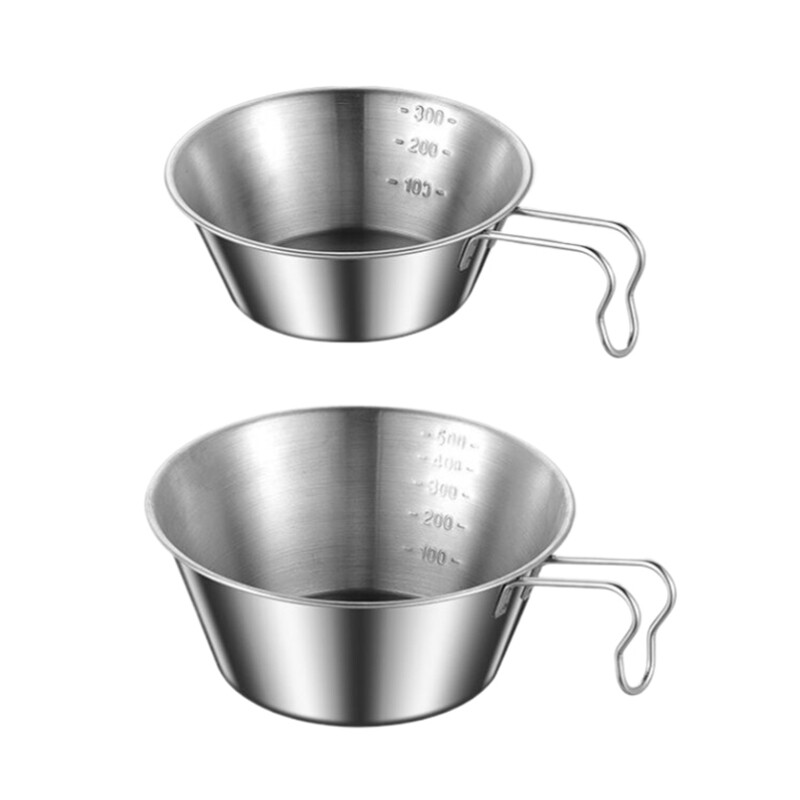 300/500 ml Sierra Cup āra nerūsējošā tērauda Sierra kafijas tase piknika galda piederumi Pārnēsājami bārbekjū pārgājieni kempinga tējas tase