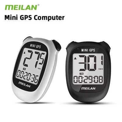 MEILAN M3 Mini GPS dviračių kompiuteris, belaidis dviračių odometro spidometras ir vandeniui atsparus dviračio LCD foninis apšvietimas ir daugiafunkcis