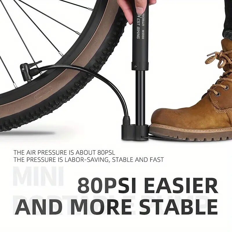 Visokoučinkovita prijenosna pumpa za bicikl - izdržljiva, s više ventila MTB i balonska pumpa za napuhavanje neophodan biciklistički pribor za sve bicikliste