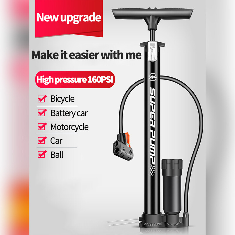 Xunting Brdski bicikl Pumpa za cestovni bicikl MAX 140PSI Prijenosna mini pumpa za bicikl Košarkaška igračka Cijev na napuhavanje Jahanje