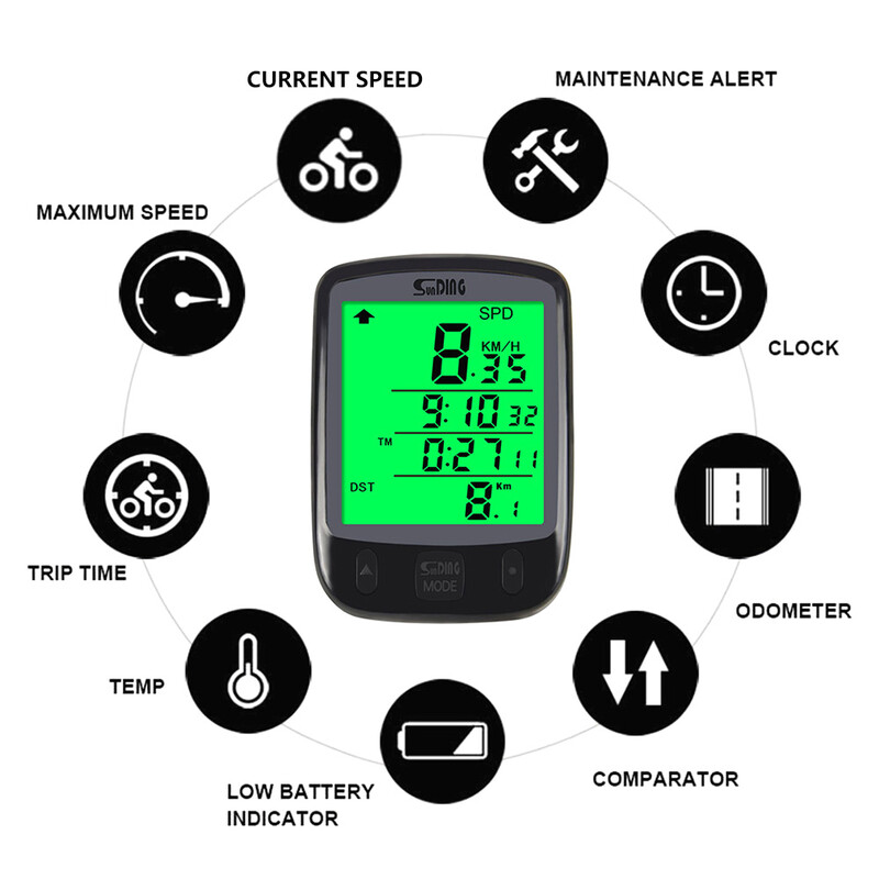 Biciklističko računalo Ožičeno MTB biciklistički odometar Vodootporan biciklistički brzinomjer Štoperica Test kalorija Biciklističko računalo