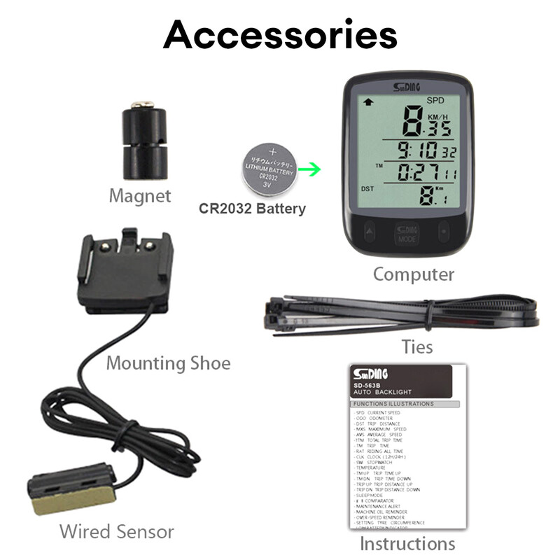 Biciklističko računalo Ožičeno MTB biciklistički odometar Vodootporan biciklistički brzinomjer Štoperica Test kalorija Biciklističko računalo