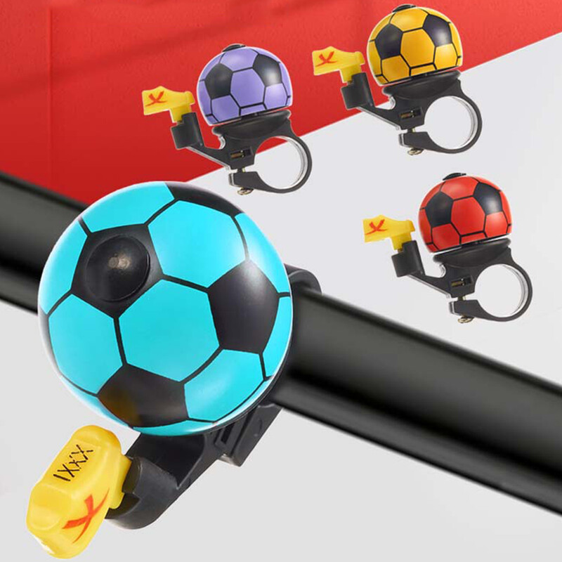 Velosipēda zvans skaļi karikatūra Futbola alumīnija sakausējuma virsma + PVC plastmasas bērnu velosipēda drošības futbola zvana gredzens raga stūre