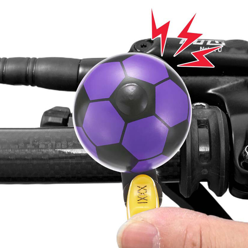 Velosipēda zvans skaļi karikatūra Futbola alumīnija sakausējuma virsma + PVC plastmasas bērnu velosipēda drošības futbola zvana gredzens raga stūre