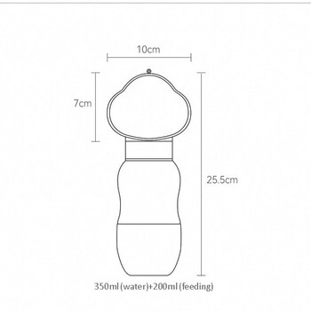 Μπουκάλι νερού για σκύλους για εξωτερική χρήση Φορητό Companion Cup Πλαστικό μπουκάλι νερού Dog Walking Water Feeding Dog Accessories Outdoor